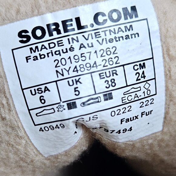 Sorel Youth Explorer Cozy Insulated Boot Canoe(Tan)/Chalk(Cream) 6 NY4894-262 - Picture 11 of 11